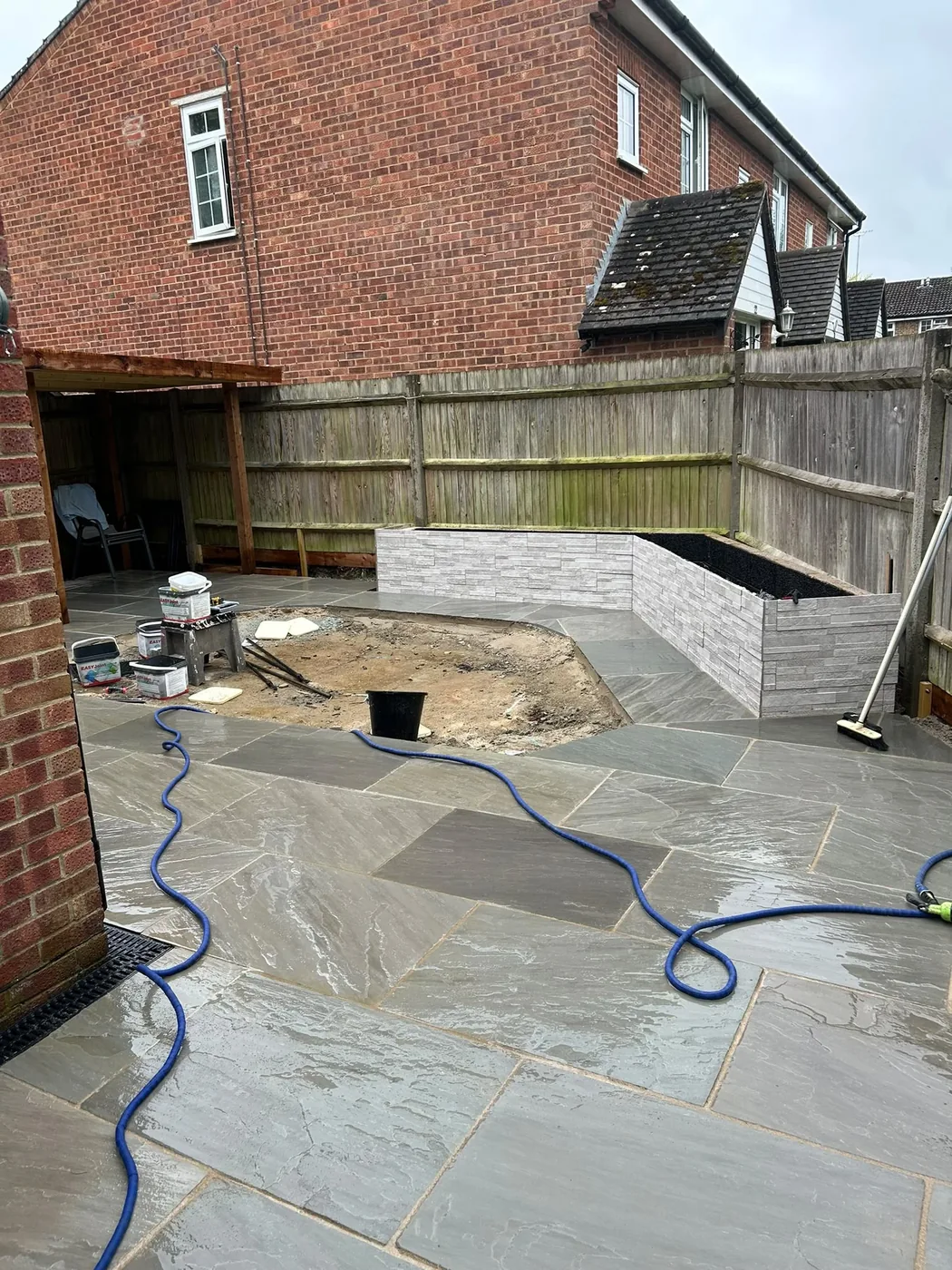 Parents garden renovation in its final stages