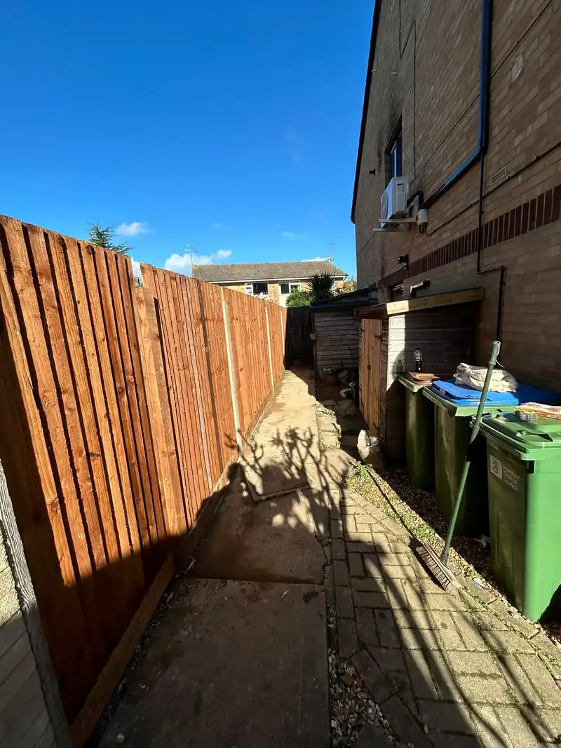 New timber fence along a side passage