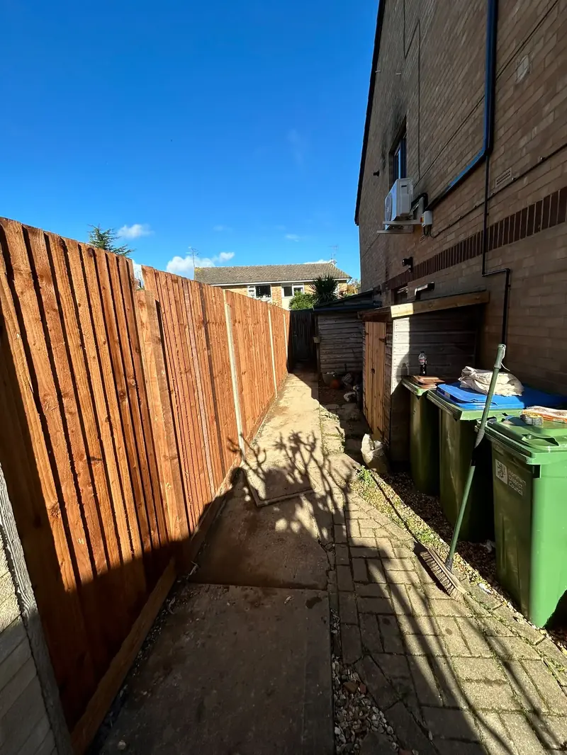 New timber fence along a side passage